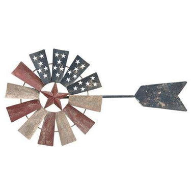 Distressed Americana Windmill Wall Art - The Fox Decor